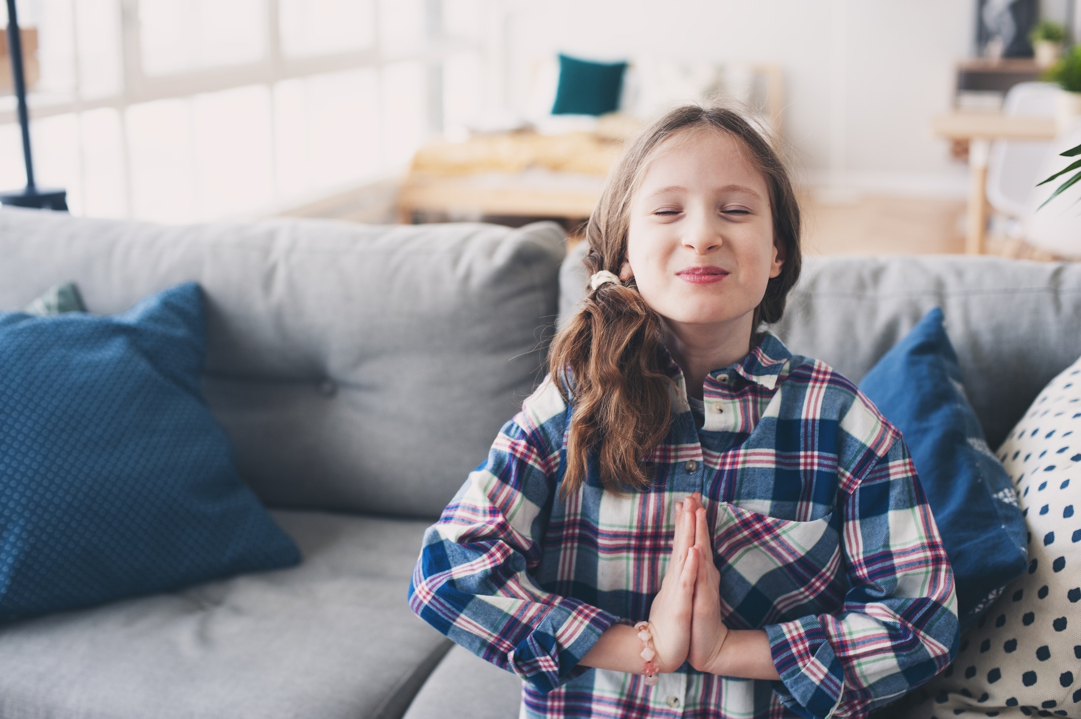 Child being grateful